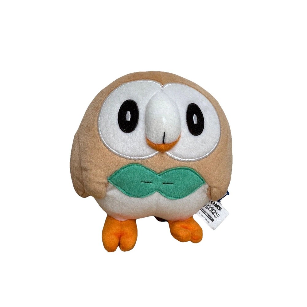 Pokemon Rowlet Plush Stuffed Toy Owl- Tomy Nintendo, size 6" NWT